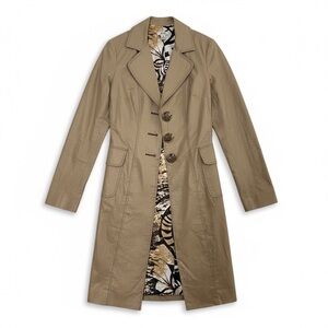 Cache Tan Gold Shimmer trench coat
